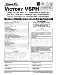 Slant/Fin VSPH-180 User's Manual
