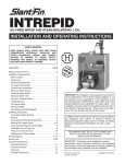 Slant/Fin INTREPID Oil-fired Boiler User's Manual