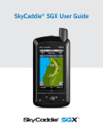 SkyGolf SkyCaddie SGX User's Manual