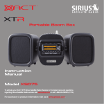Sirius Satellite Radio XS075 User's Manual