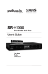 Sirius Satellite Radio SRH1000 User's Manual