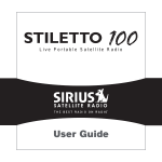 Sirius Satellite Radio SIRIUS STILETTO 100 User's Manual