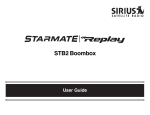 Sirius Satellite Radio STB2 User's Manual