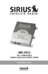 Sirius Satellite Radio SIR-JVC1 User's Manual