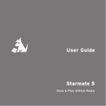 Sirius Satellite Radio Dock & Play Radio Starmate 5 User's Manual