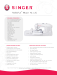 Singer XL-420 Product Sheet