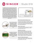 Singer S18 Product Sheet