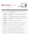 Singer 6199 | BRILLIANCE Product Sheet