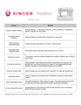 Singer 2277 | TRADITION Product Sheet