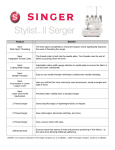 Singer 14J250 Product Sheet