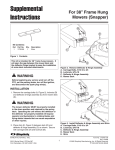 Simplicity Manufacturing 1733180 User's Manual