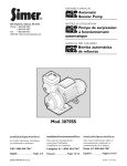 Simer Pumps 3075SS User's Manual