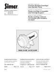 Simer Pumps 3410P User's Manual