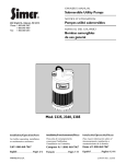 Simer Pumps 2325 User's Manual