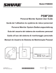 Shure PSM200 User's Manual