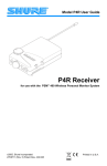 Shure P4R User's Manual