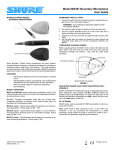 Shure Microphone MX391 User's Manual