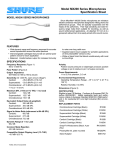 Shure Microphone MX200 User's Manual