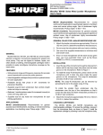 Shure MX100 User's Manual