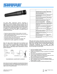 Shure SM57 User's Manual