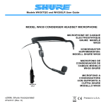 Shure Headphones WH30 User's Manual