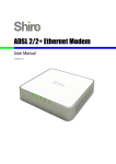 Shiro ADSL 2/2+ Ethernet Modem User's Manual