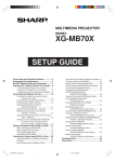 Sharp XG-MB70X Quick Guide