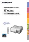 Sharp XG-MB65X User's Manual