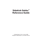 Sharp Sidekick Gekko Reference Guide