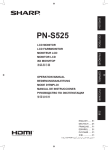 Sharp PN-S525 Owner's Manual