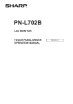 Sharp PN-L702B Owner's Manual