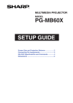 Sharp PG-MB60X Quick Guide