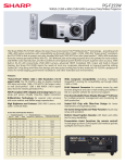 Sharp PG-F255W Specification Sheet