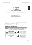 Sharp LC-26D40U User's Manual