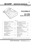 Sharp FO-475TH User's Manual