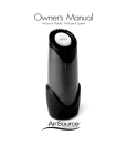 Shaklee AirSource Purification System User's Manual