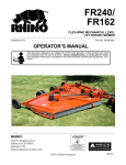 Servis-Rhino FR162 User's Manual