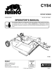 Servis-Rhino CY84 User's Manual