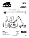 Servis-Rhino 1900 User's Manual