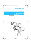 Sennheiser MKH 8000 User's Manual