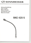 Sennheiser MKE 420-5 User's Manual