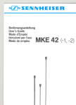 Sennheiser MKE 42 User's Manual