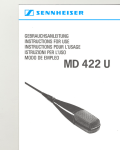 Sennheiser MD422U User's Manual