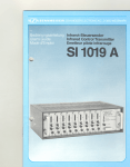 Sennheiser Infrared Control Transmitter SI 1019 A User's Manual