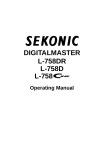 Sekonic L-758DR User's Manual