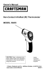 Sears Thermometer 50455 User's Manual