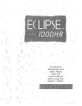 Sears Eclipse 1000HR User's Manual