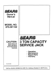 Sears 875.501152 User's Manual