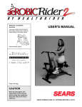 Sears 831.287943 User's Manual