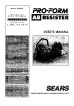 Sears 831.280781 User's Manual